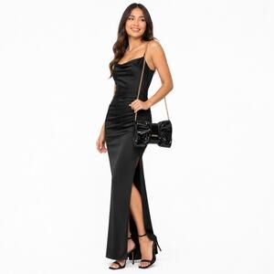 Patent Bow Shoulder Bag Black Evening Cocktail Party Formal Wedding BLXN